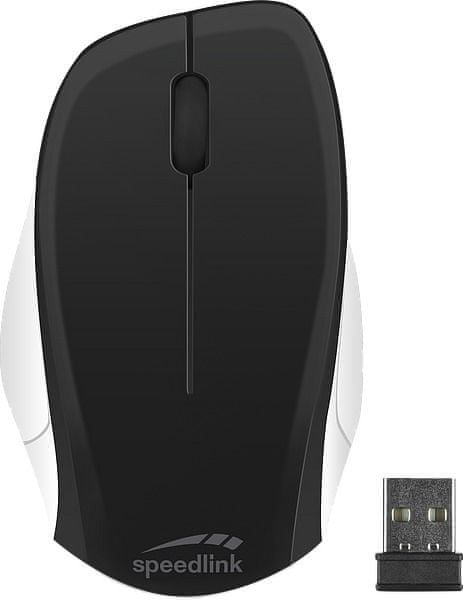 SL-630015-BKWE LEDGY Mouse - Wireless, Silent, black-white Manufacturer Speedlink