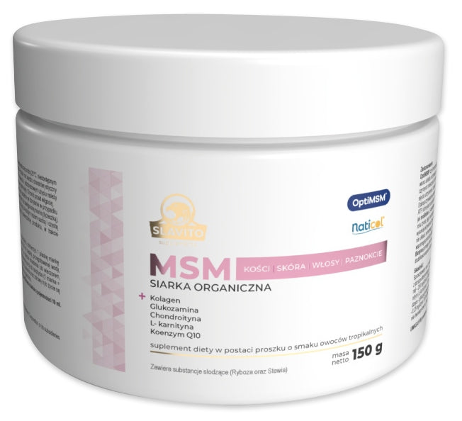 SLAVITO MSM COLLAGEN 150G - ORGANIC SULFUR HAIR BONE SKIN NAILS