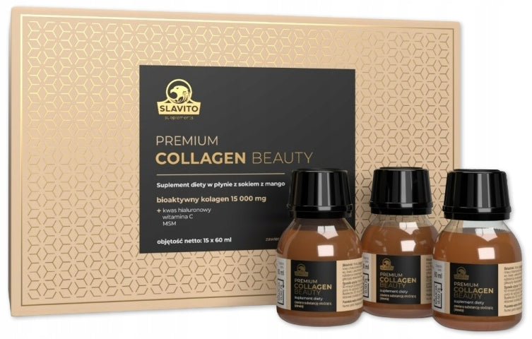 SLAVITO Premium COLLAGEN BEAUTY 15 000 Shot MSM Vitamin C HYALURONIC ACID
