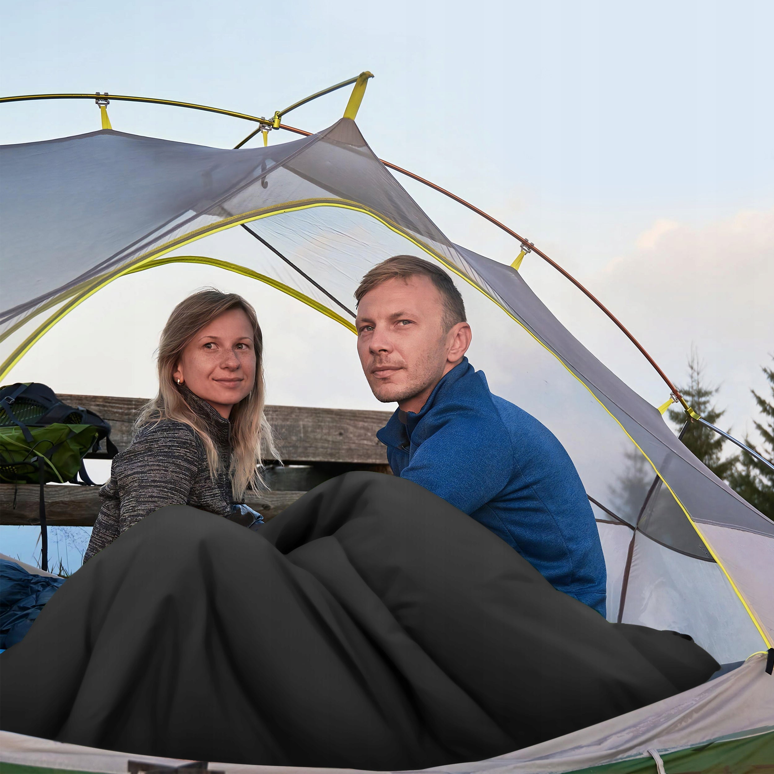 SLEEPING BAG TOURIST MUMMY 2in1 WARM DUVET HOOD LIGHT COVER 210x75 cm Manufacturer code Z KAPTUREM POD DO NAMIOTU NA BIWAK DUŻY XXL