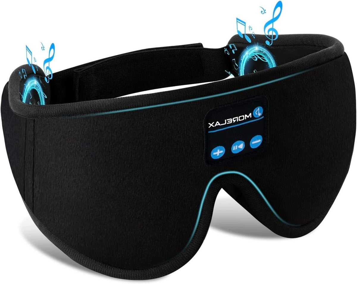SLEEPING MASK WITH BLUETOOTH 3D HEADPHONES AND LIGHT LOCK