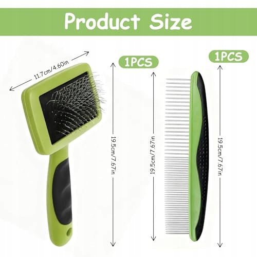 SLICKER BRUSH FOR LONG-HAIRED CATS ERGONOMIC GENTLE Manufacturer code Bez marki