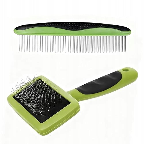 SLICKER BRUSH FOR LONG-HAIRED CATS ERGONOMIC GENTLE