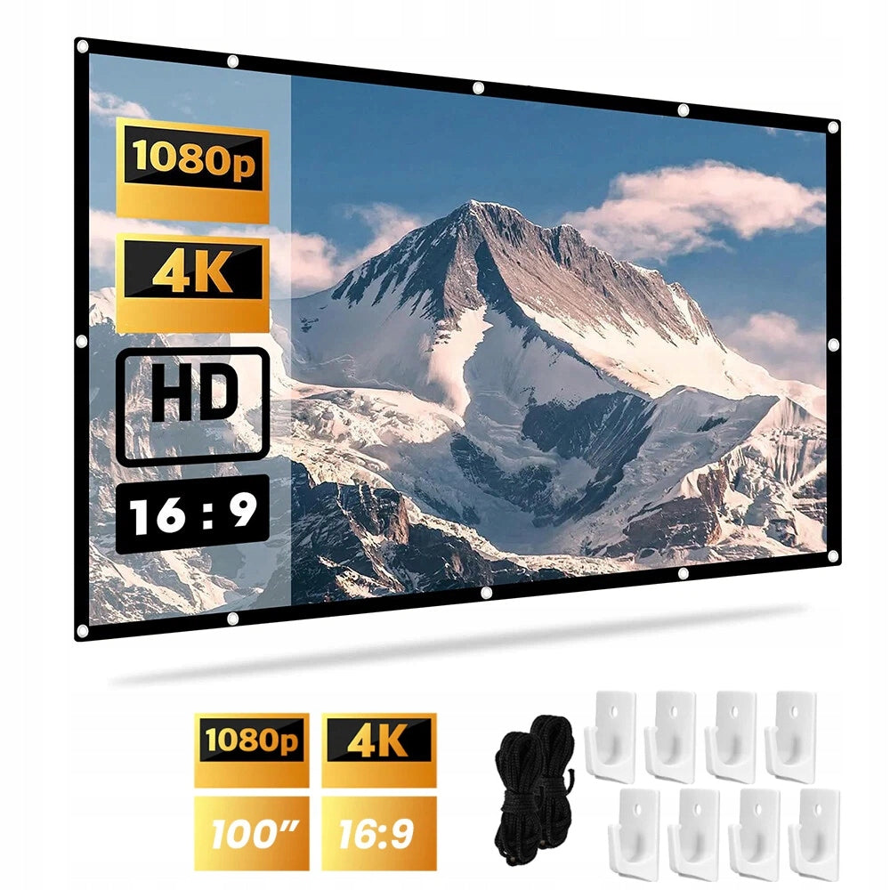 SLIDE PROJECTION SCREEN MATERIAL PORTABLE LARGE 100 INCH NEW