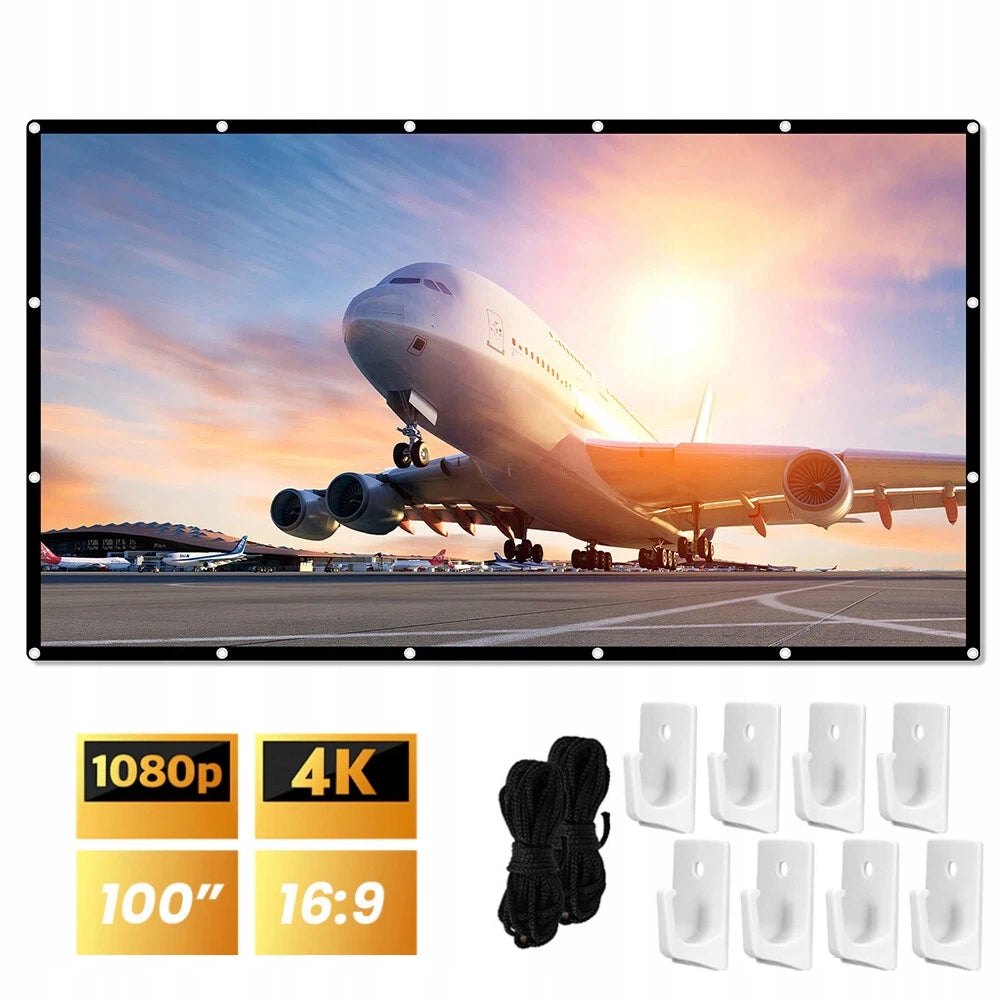 SLIDE PROJECTION SCREEN MATERIAL PORTABLE LARGE 100" INCHES NEW