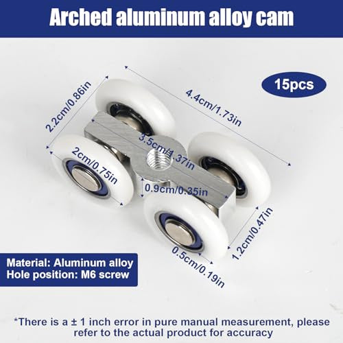 SLIDING DOOR ROLLERS SET OF 15 METAL ALUMINUM METAL Manufacturer code SWC5908151656020