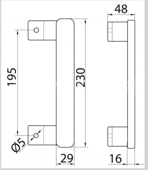 SLIDING GATE HOLDER SLIDING DOOR GATE ALUMINUM GRIP 230mm Brand no brand