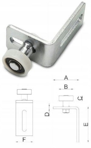 SLIDING GATE TROLLEYS 80x80 STEEL FOR HEAVY GATES 9 ROLLERS SELF-ALIGNING EAN (GTIN) 5906721168249