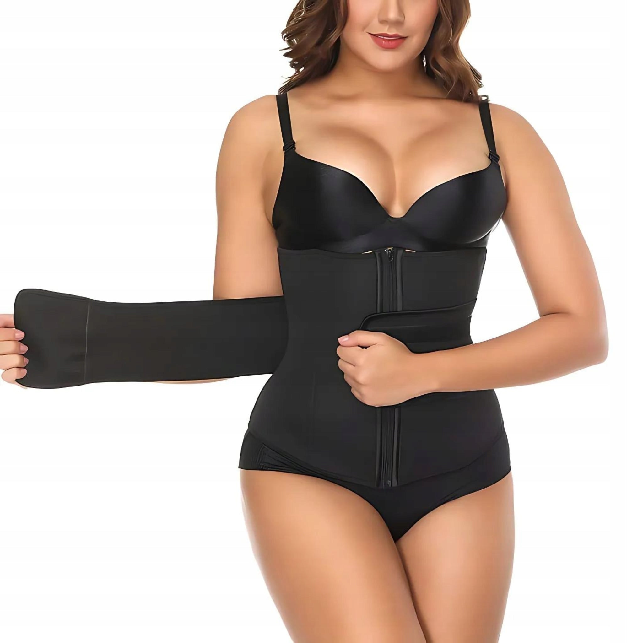 SLIMMING BELT FITNESS WAIST CORSET SHAPING BLACK XL Manufacturer code A028-15