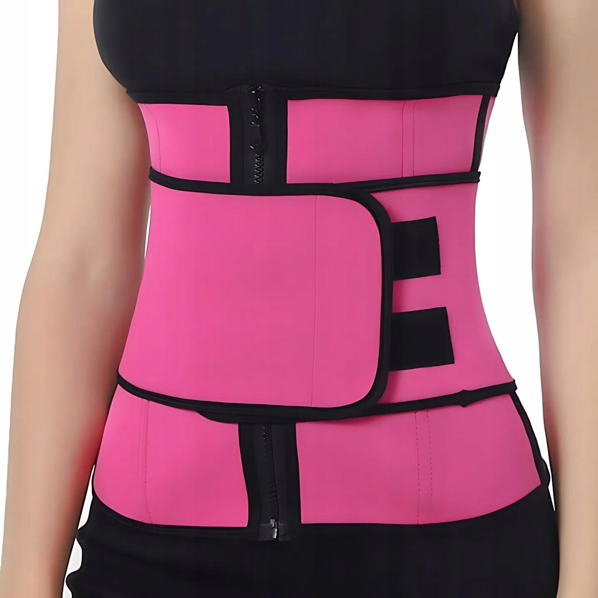 SLIMMING BELT FITNESS WAIST CORSET SHAPING PINK XL Color pink