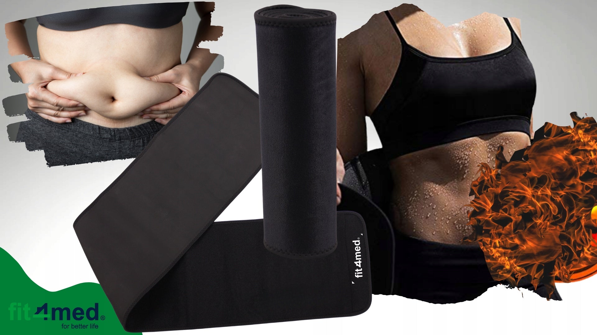 SLIMMING BELT SLIMMING NEOPRENE 150cm STIFFENS ABDOMINAL MUSCLES Size universal