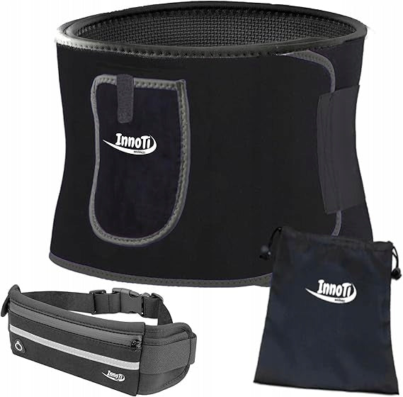 SLIMMING NEOPRENE BELT – SAUNA BELT FOR BELLY AND WAIST (L, BLACK)