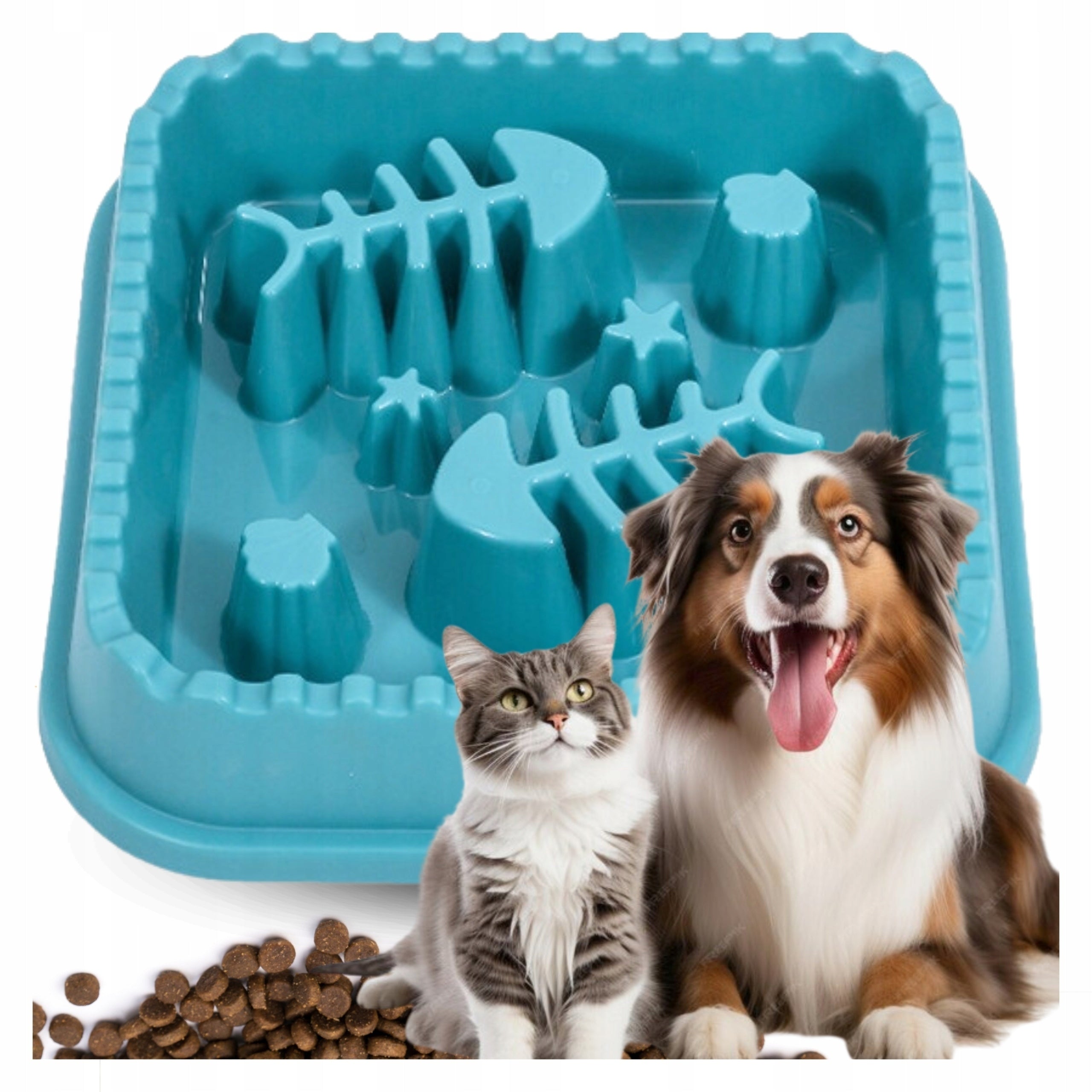 SLOW BOWL Cat Dog Food Slowing Bowl for Food LARGE 600 ml