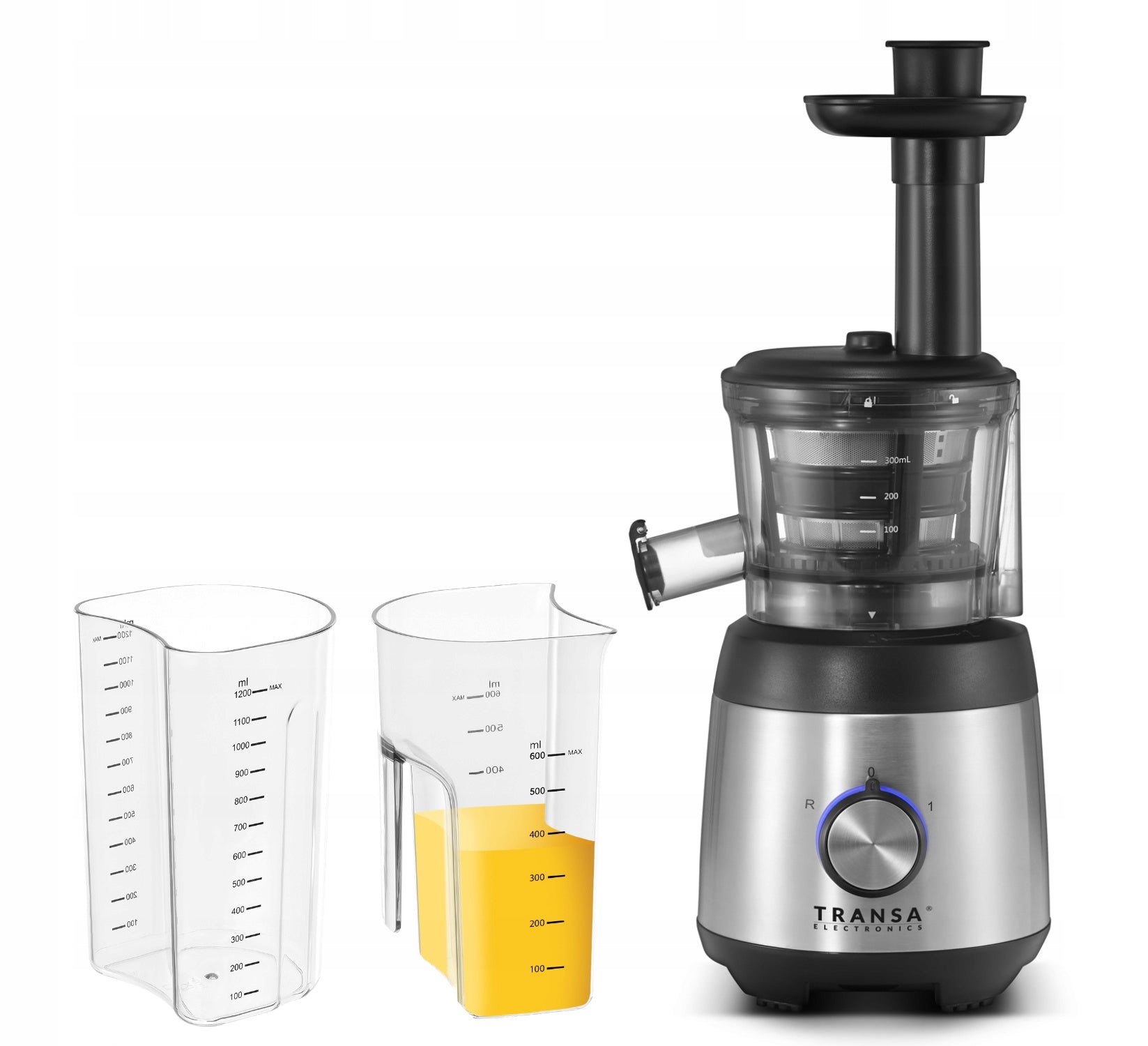 SLOW JUICER FOR FRUIT JUICES VEGETABLES JuiceWell HIGH POWER 400W Dominant color silver/gray