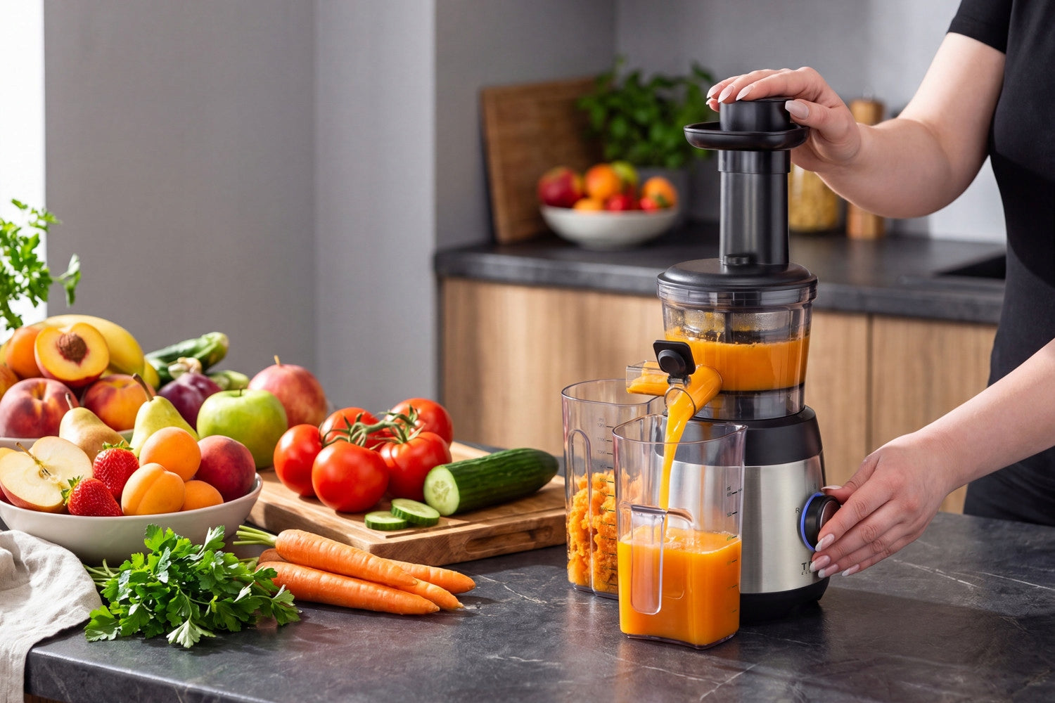 SLOW JUICER FOR FRUIT JUICES VEGETABLES JuiceWell HIGH POWER 400W Packaging status original