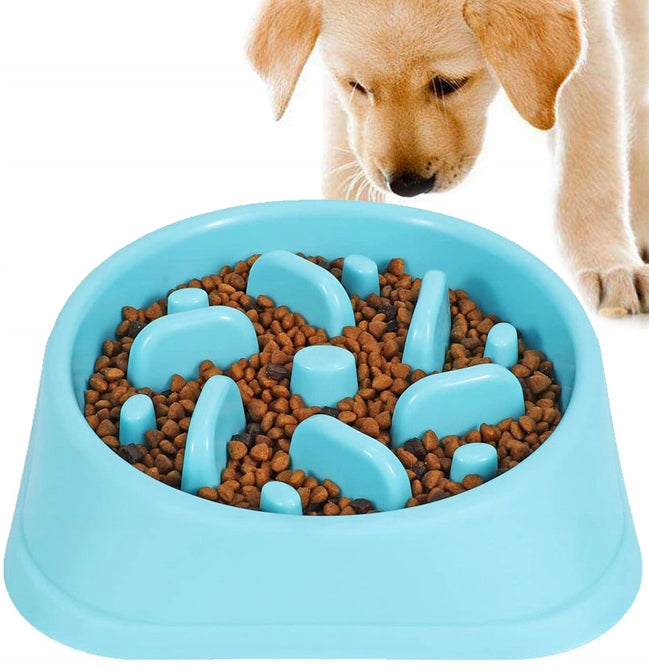 SLOWING food bowl for DOG and CAT, large, with compartments for animals