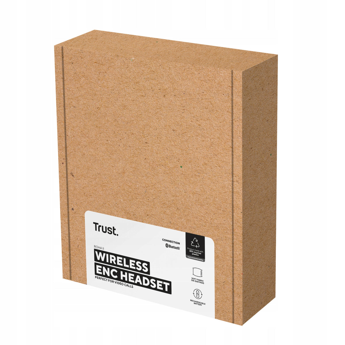 SLUCHÁTKA BEZDRÁTOVÁ S MIKROFONEM ENC NÁUŠNÍ KANCELÁŘSKÁ LEHKÁ PC NOTEBOOK Brand Trust
