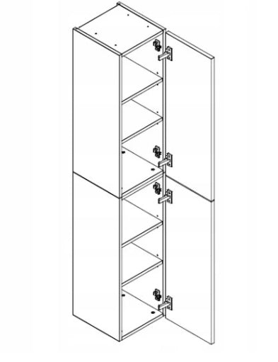 Badezimmerschrank Senja W30 SL, grau 