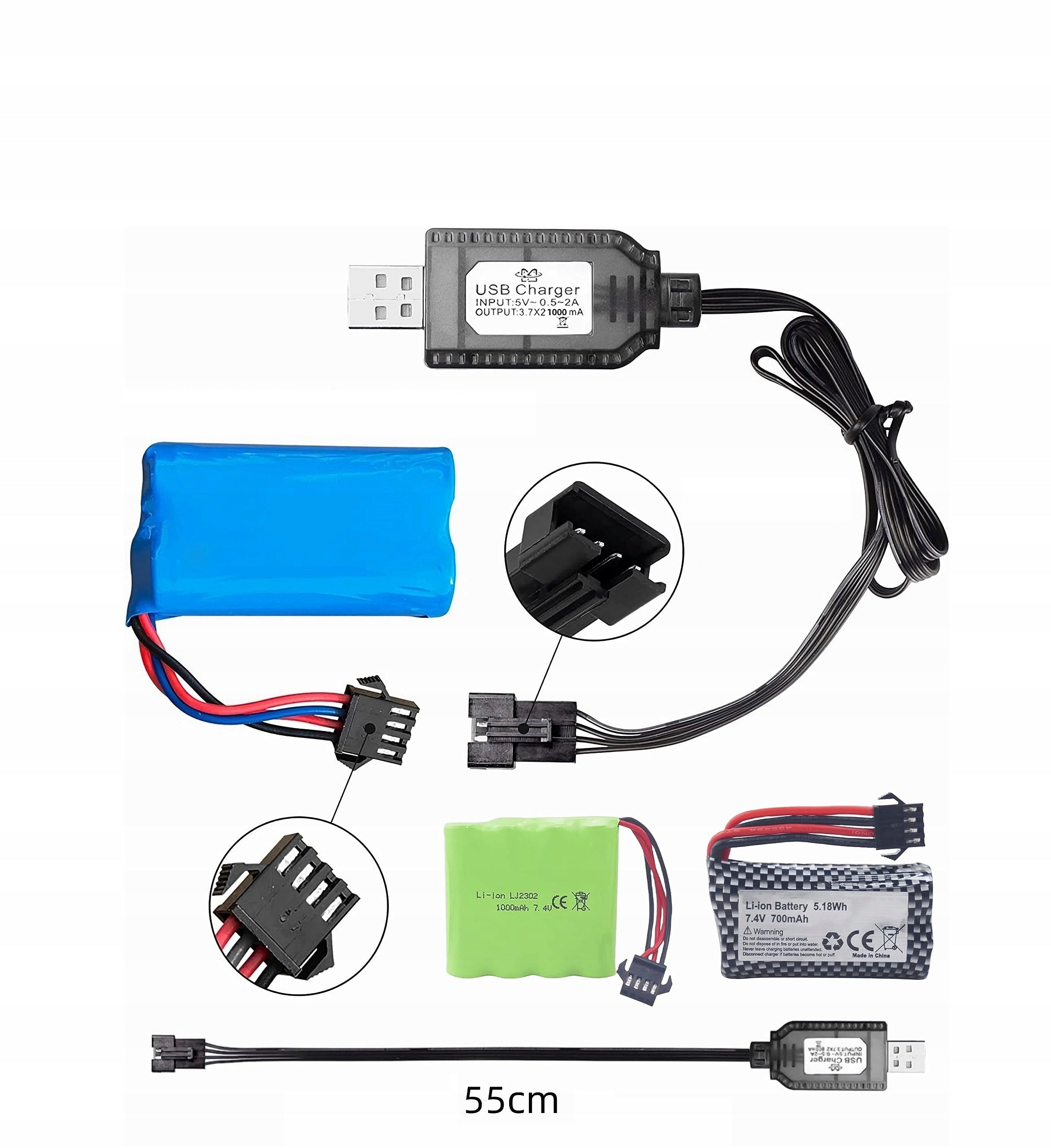 SM-4P 7,4V 1000mA CHARGER for RC Toys Packaging status original