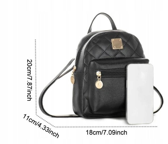 SMALL BACKPACK CITY LEATHER WOMEN'S GIRLS BAG BROWN Packaging status original