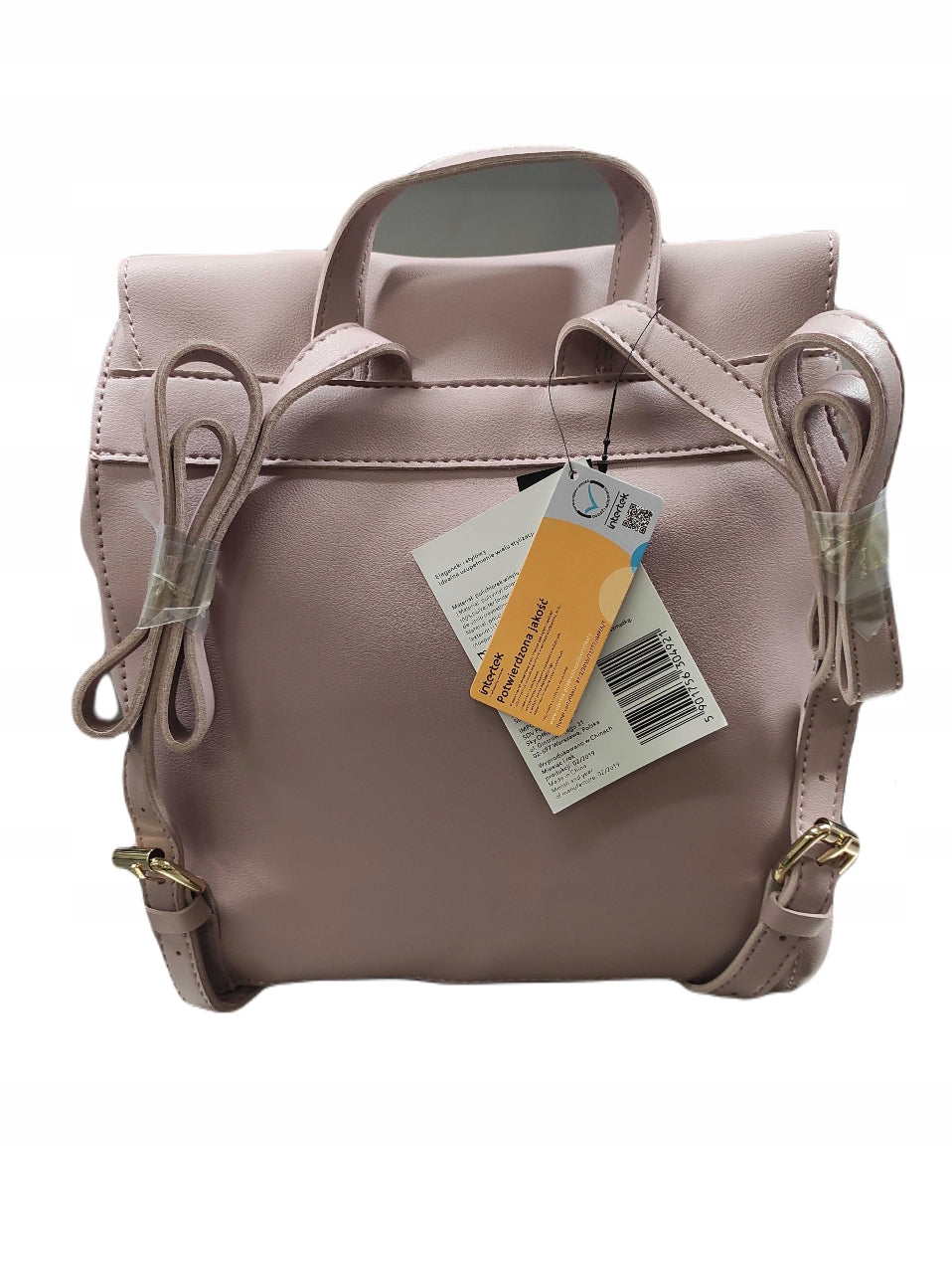 SMALL BACKPACK WOMEN'S URBAN POWDER PINK BACKPACK FOR SCHOOL WORK Brand Tom&Rose