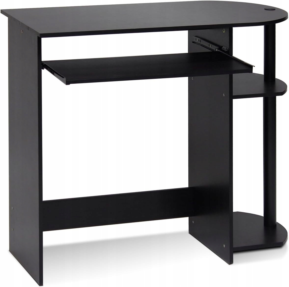 SMALL COMPACT DESK WITH TWO-SHELF BOOKCASE WITH KEYBOARD SHELF