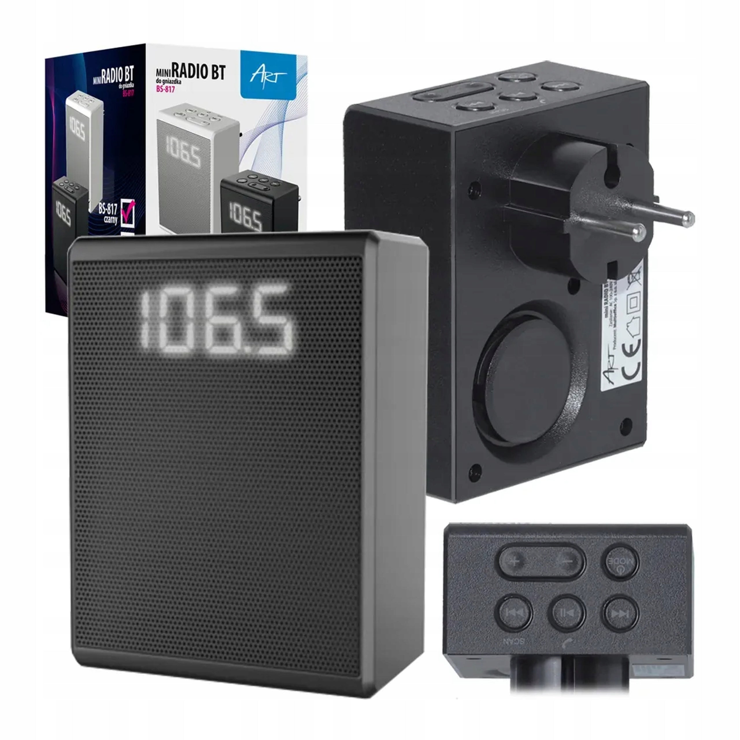 SMALL COMPACT FM RADIO FOR BLUETOOTH OUTLET KITCHEN LED DISPLAY
