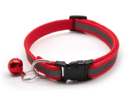 SMALL DOG CAT REFLECTIVE COLLAR ADJUSTABLE WITH BELL REFLECTOR Packaging status original