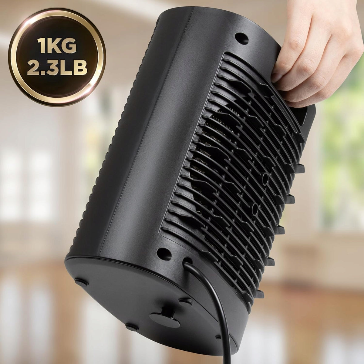SMALL ELECTRIC HEATER PORTABLE BLACK APRON ADJUSTABLE HEATER Packaging status original