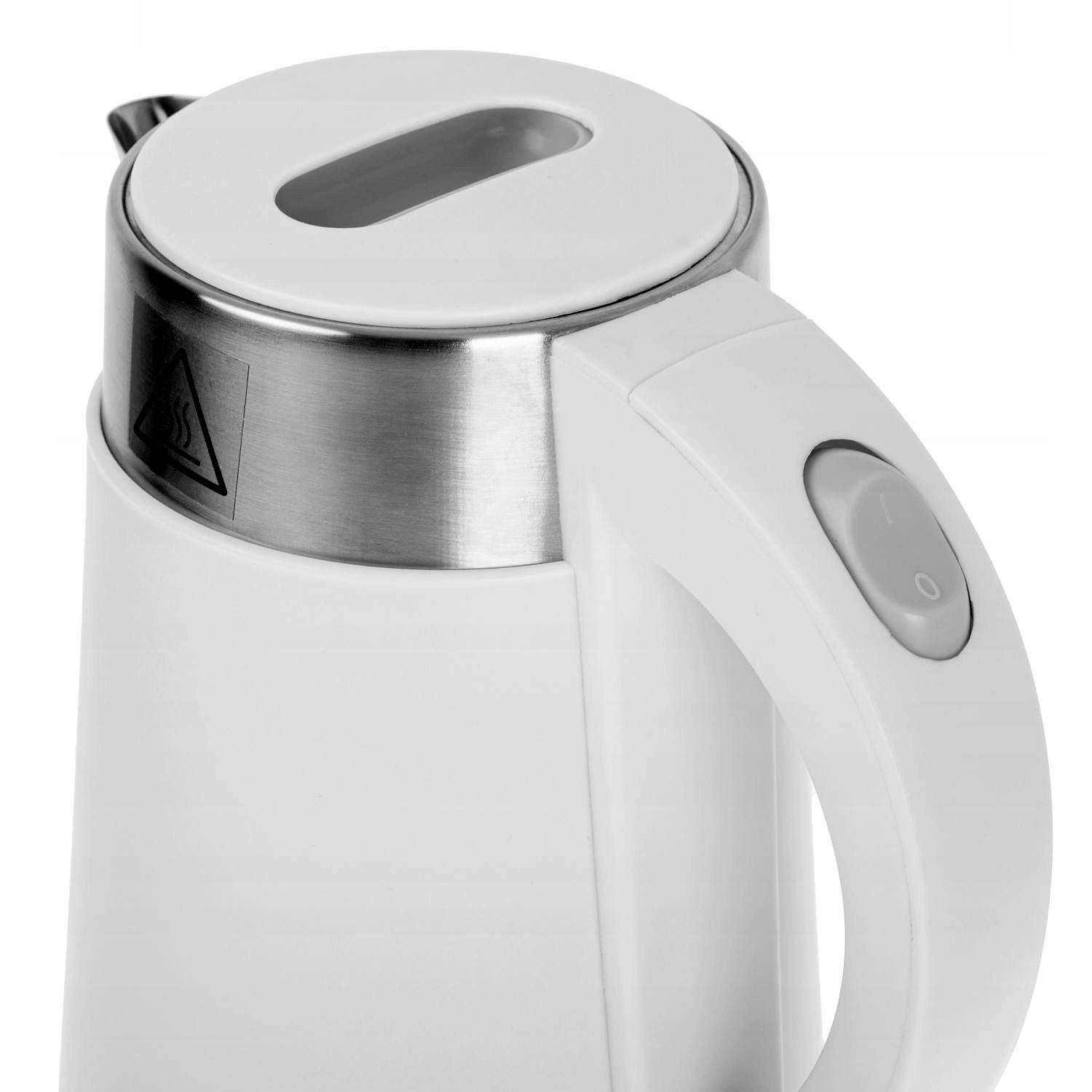 SMALL ELECTRIC TOURIST KETTLE 800W 0,6L METAL WHITE Capacity 0.6 l
