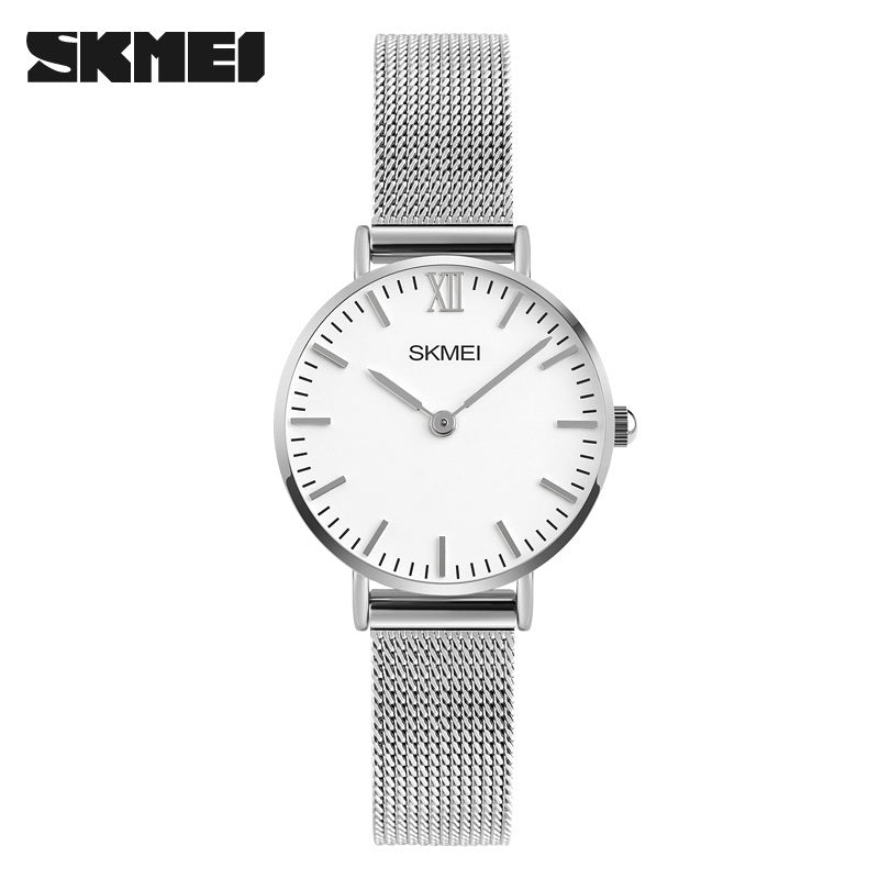 SMALL ELEGANT WOMEN'S WATCH SKMEI gold silver ON MESH BRACELET Model SK1185rg