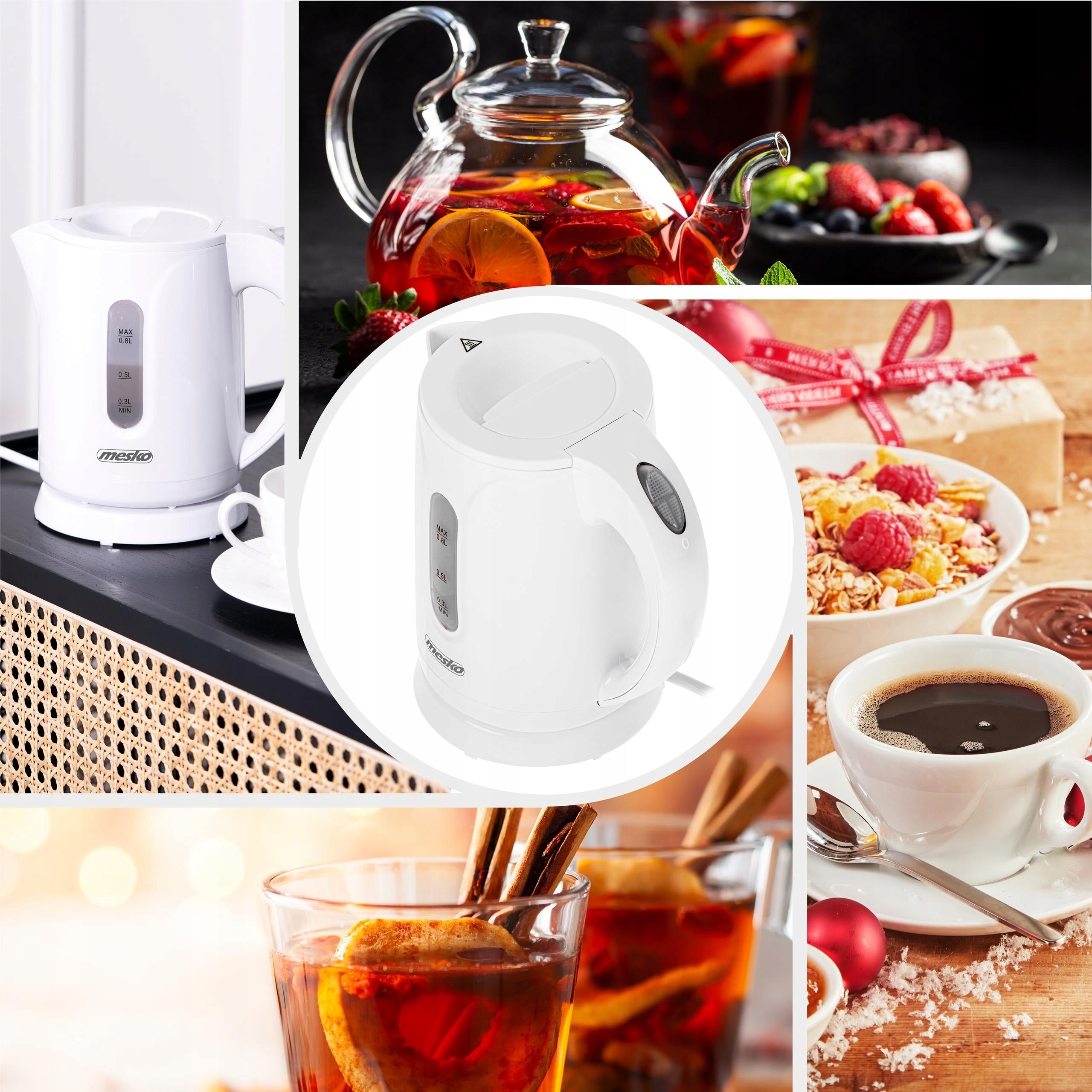 SMALL Electric Kettle Wireless 0,8L Calcium Filter Flat Heater Capacity 0.8 l