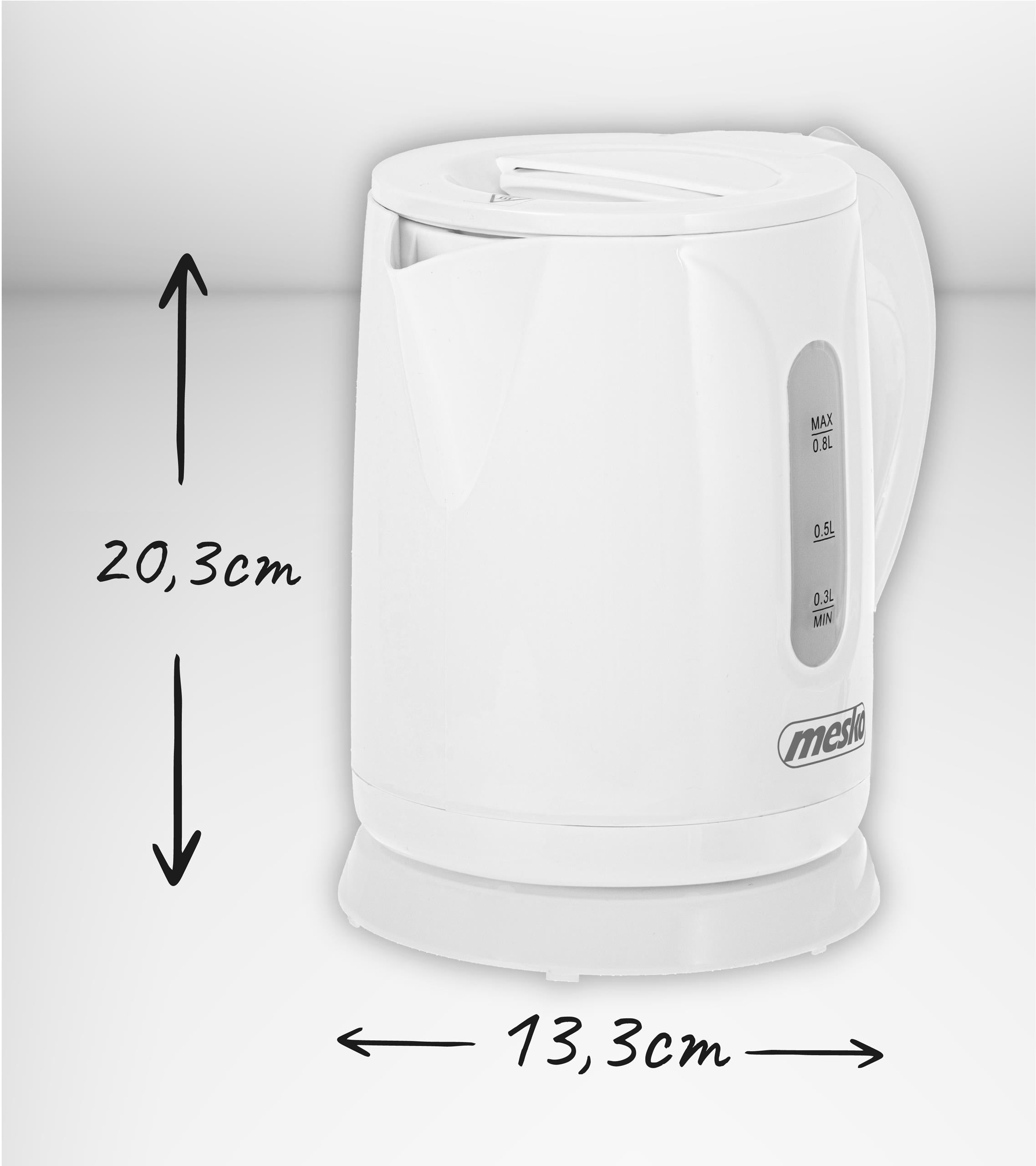 SMALL Electric Kettle Wireless 0,8L Calcium Filter Flat Heater Material synthetic material