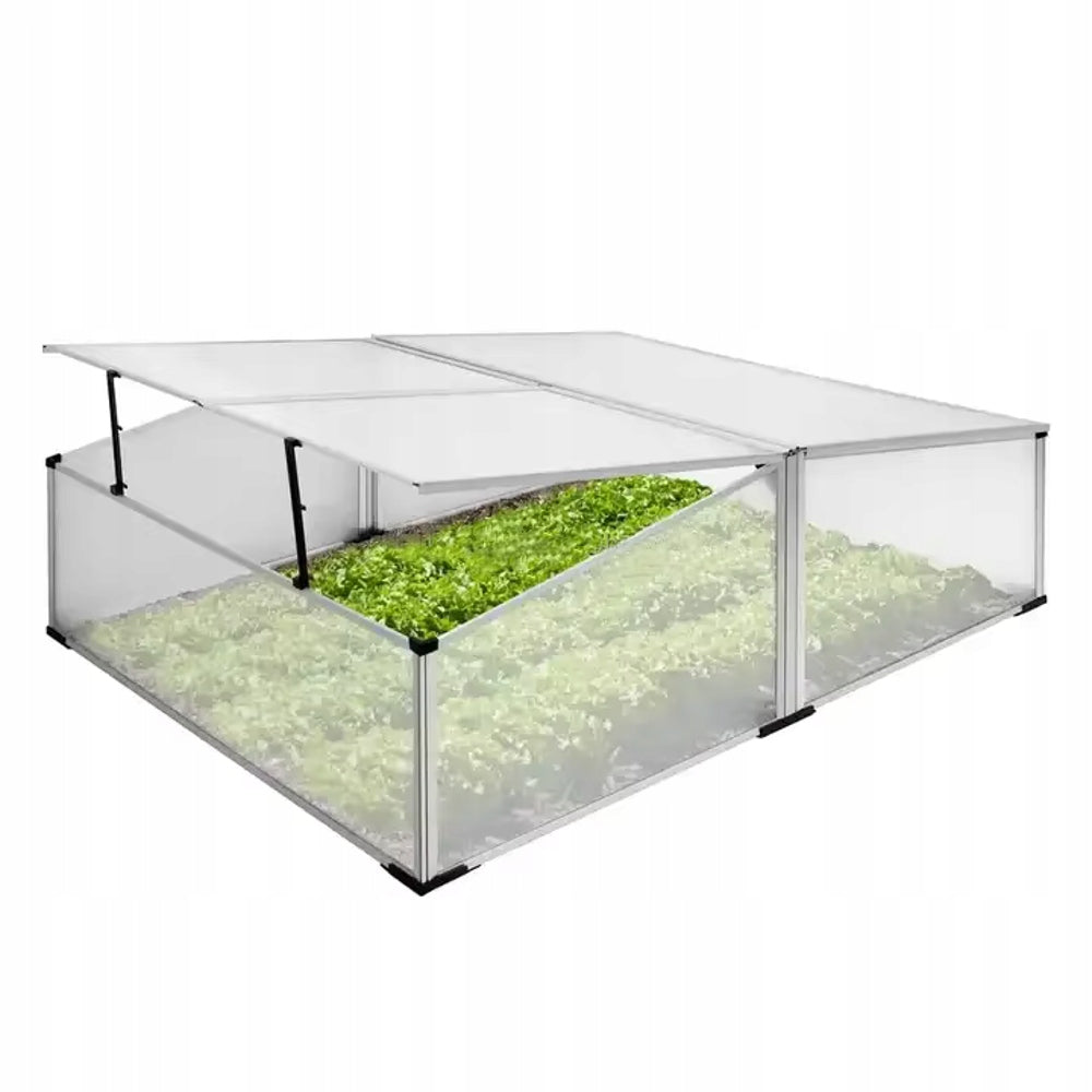 SMALL GREENHOUSE SEEDLING INSPECTION DOUBLE HERBARIUM 120x100x51cm POLYCARBONATE Length 100 m