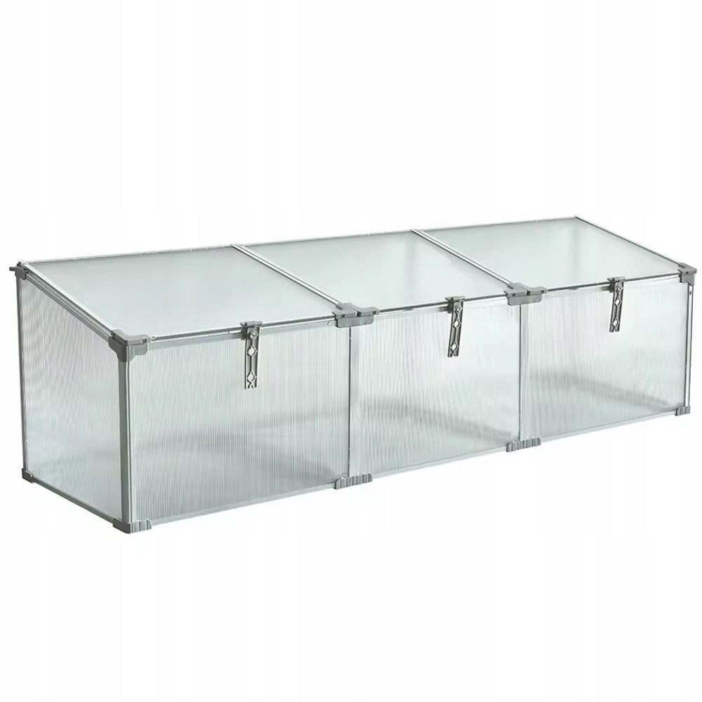 SMALL GREENHOUSE SEEDLING INSPECTION TRIPLE HERBARIUM 150x60x40cm POLYCARBONATE