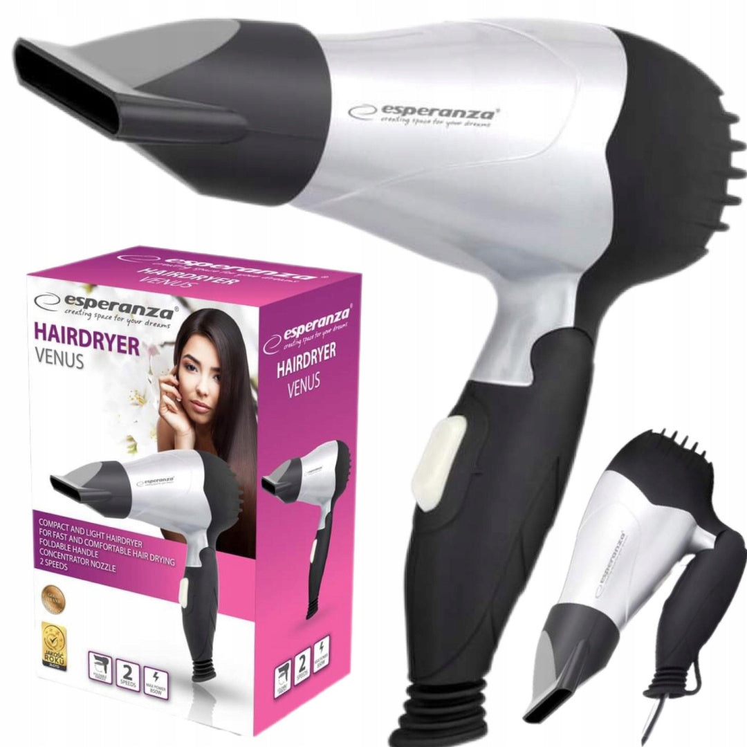 SMALL HAIR DRYER 850W + TRAVEL CONCETRACTOR FOLDABLE