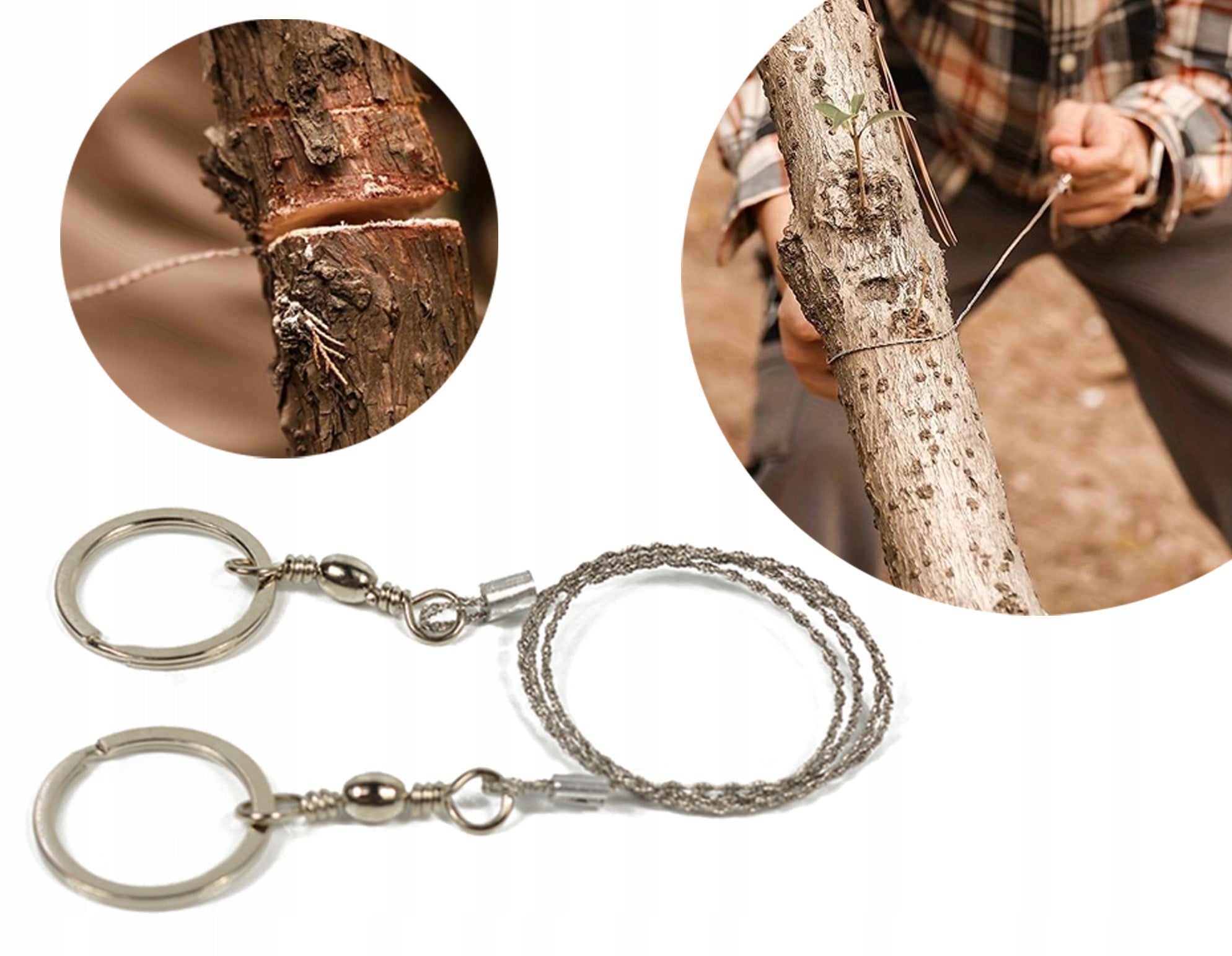 SMALL HAND SAW ROPE STRING SAW BLADE ROLLED SURVIVAL CAMPING STEEL