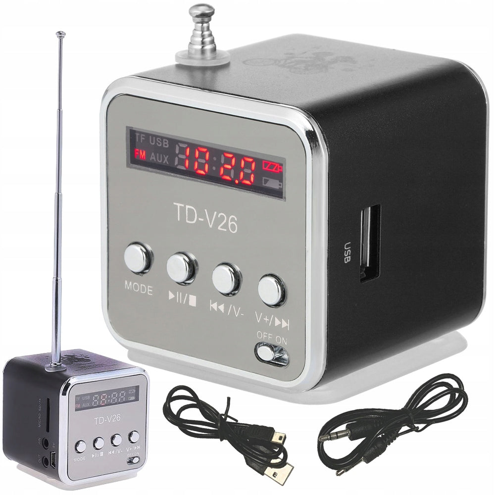 SMALL RADIO PORTABLE BLUETOOTH SPEAKER KITCHEN RADIO FM USB MINIJACK MP3