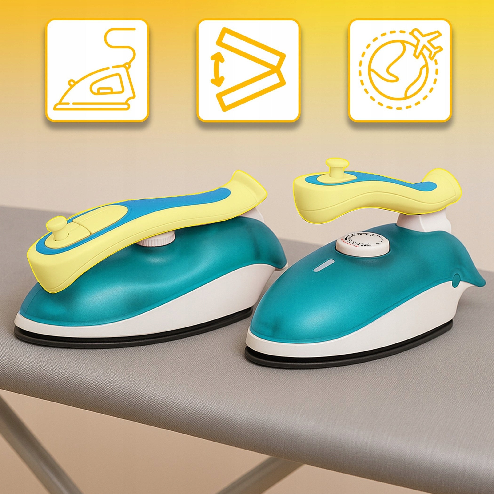 SMALL STEAM IRON FOR CLOTHES TOURIST MINI SYNTAE 800W 80ML LIGHT Dominant color blue