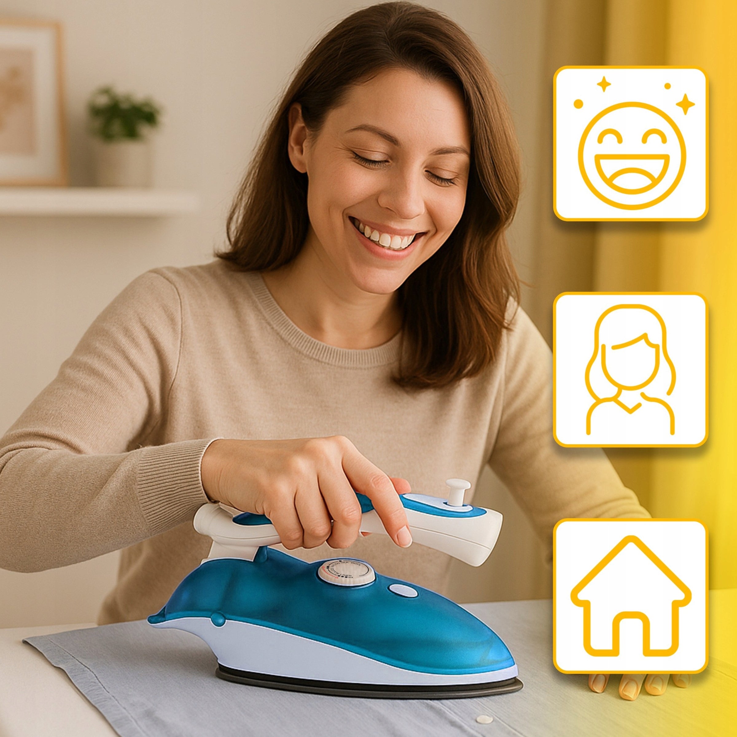 SMALL STEAM IRON FOR CLOTHES TOURIST MINI SYNTAE 800W 80ML LIGHT Iron type travel
