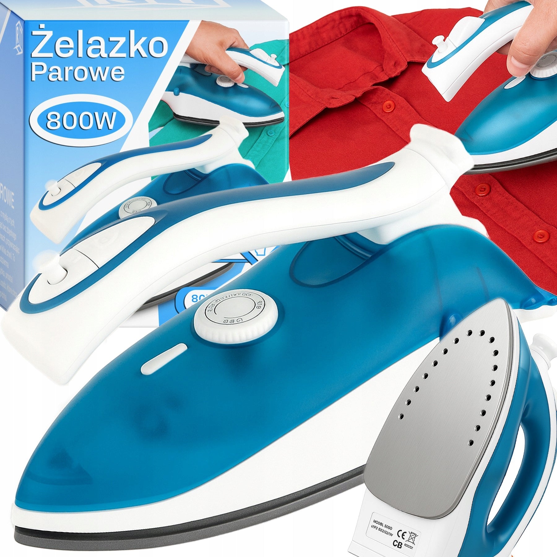 SMALL STEAM IRON FOR CLOTHES TOURIST MINI SYNTAE 800W 80ML LIGHT Packaging status original