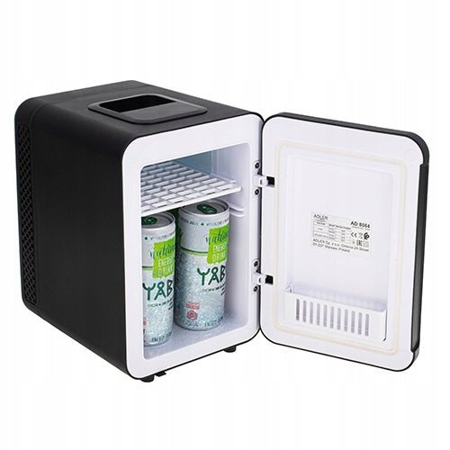 SMALL TOURIST REFRIGERATOR MINI 4L PORTABLE 12V 230V HEATING FUNCTION FOR MEDICINES Manufacturer code Mini Lodówka Adler AD 8084 Czarna 4L Mała