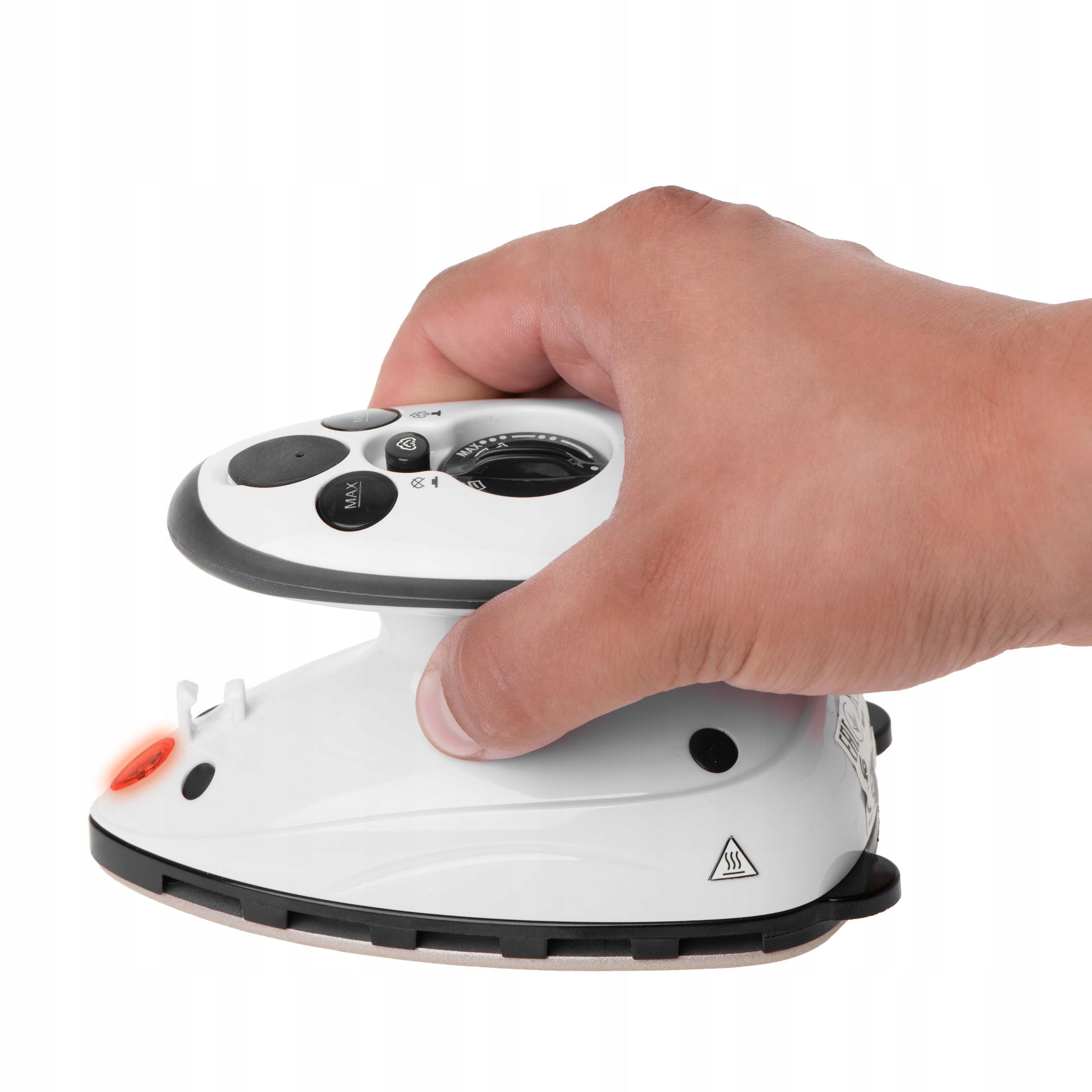 SMALL TRAVEL IRON STEAM TRAVEL PORTABLE DUAL POWER SUPPLY Dominant color white