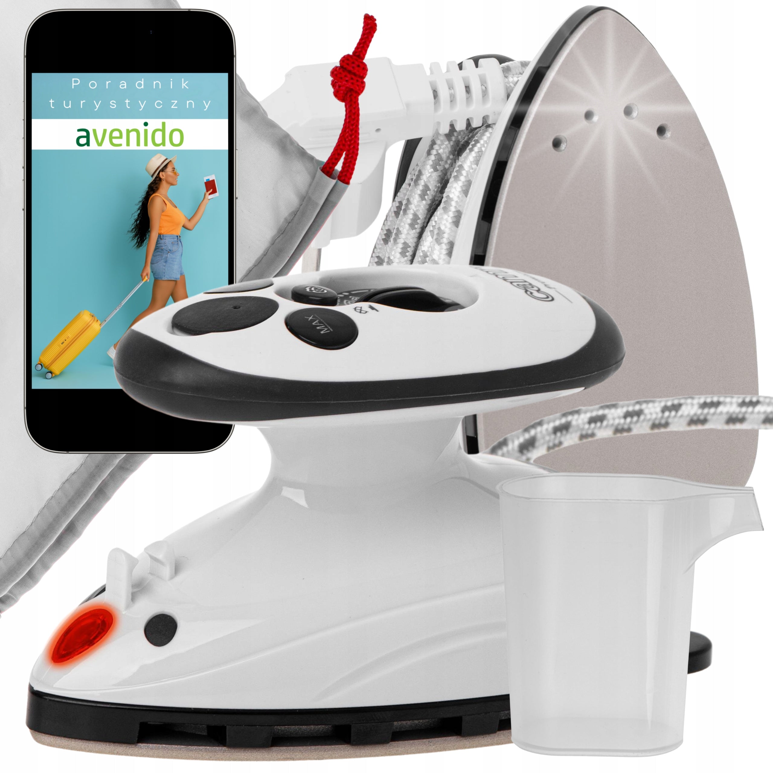 SMALL TRAVEL IRON STEAM TRAVEL PORTABLE DUAL POWER SUPPLY