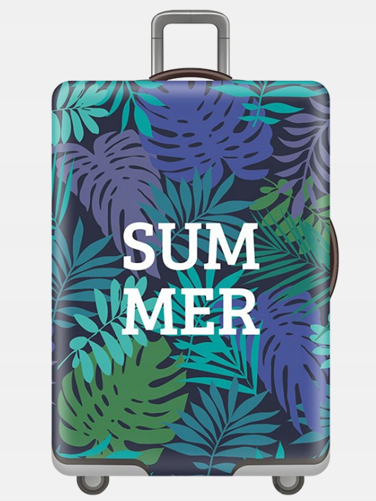 SMALL TRAVEL SUITCASE COVER PROTECTIVE LUGGAGE CASE PRINT ZIPPER S Color blue