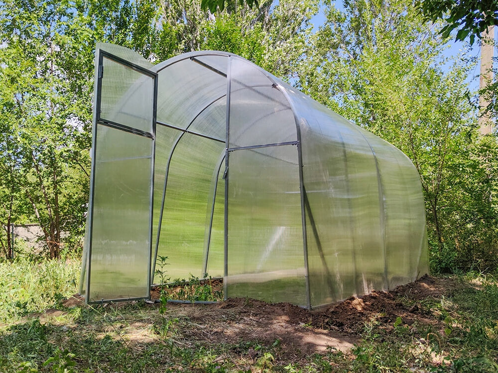 SMALL TUNNEL WITH POLYCARBONATE 4 MM "VEGAN" 2x4 + freebie and free delivery Width 2 m
