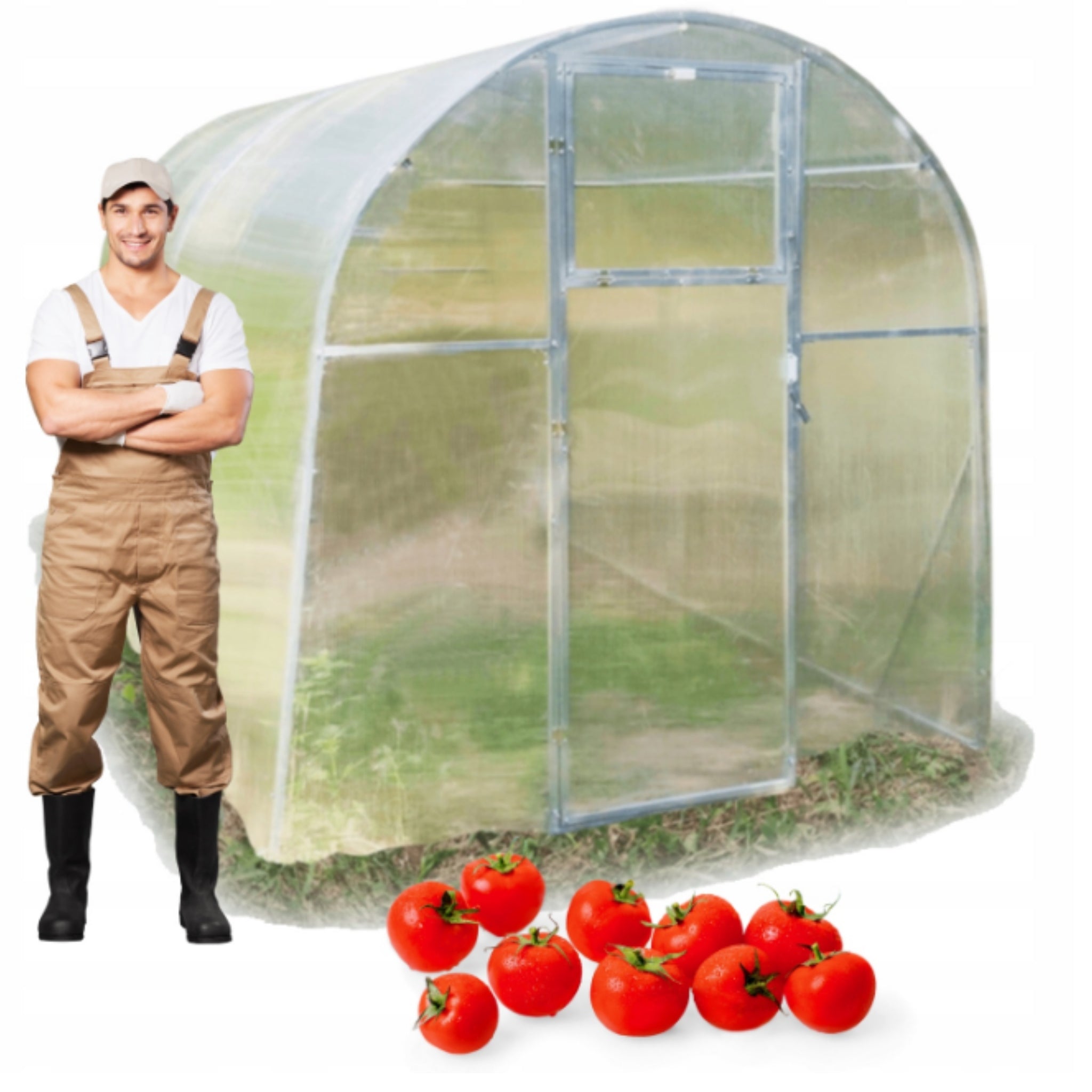 SMALL TUNNEL WITH POLYCARBONATE 4 MM "VEGAN" 2x4 + freebie and free delivery