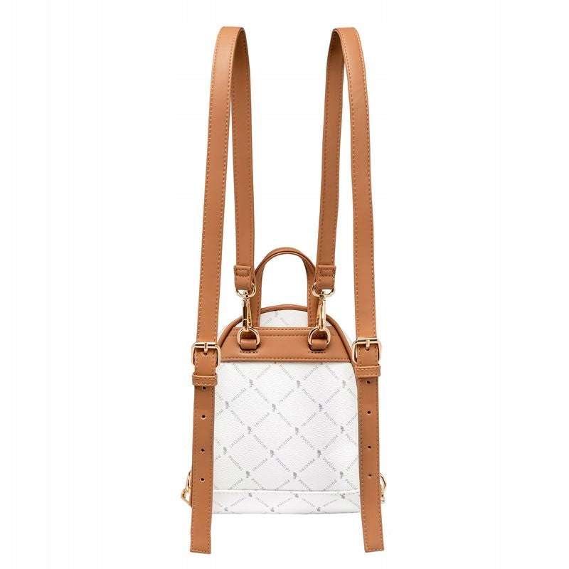 SMALL WOMEN'S BACKPACK PUCCINI WITH MONOGRAM BLXP0043P-0 WHITE Manufacturer code BLXP0043P-0
