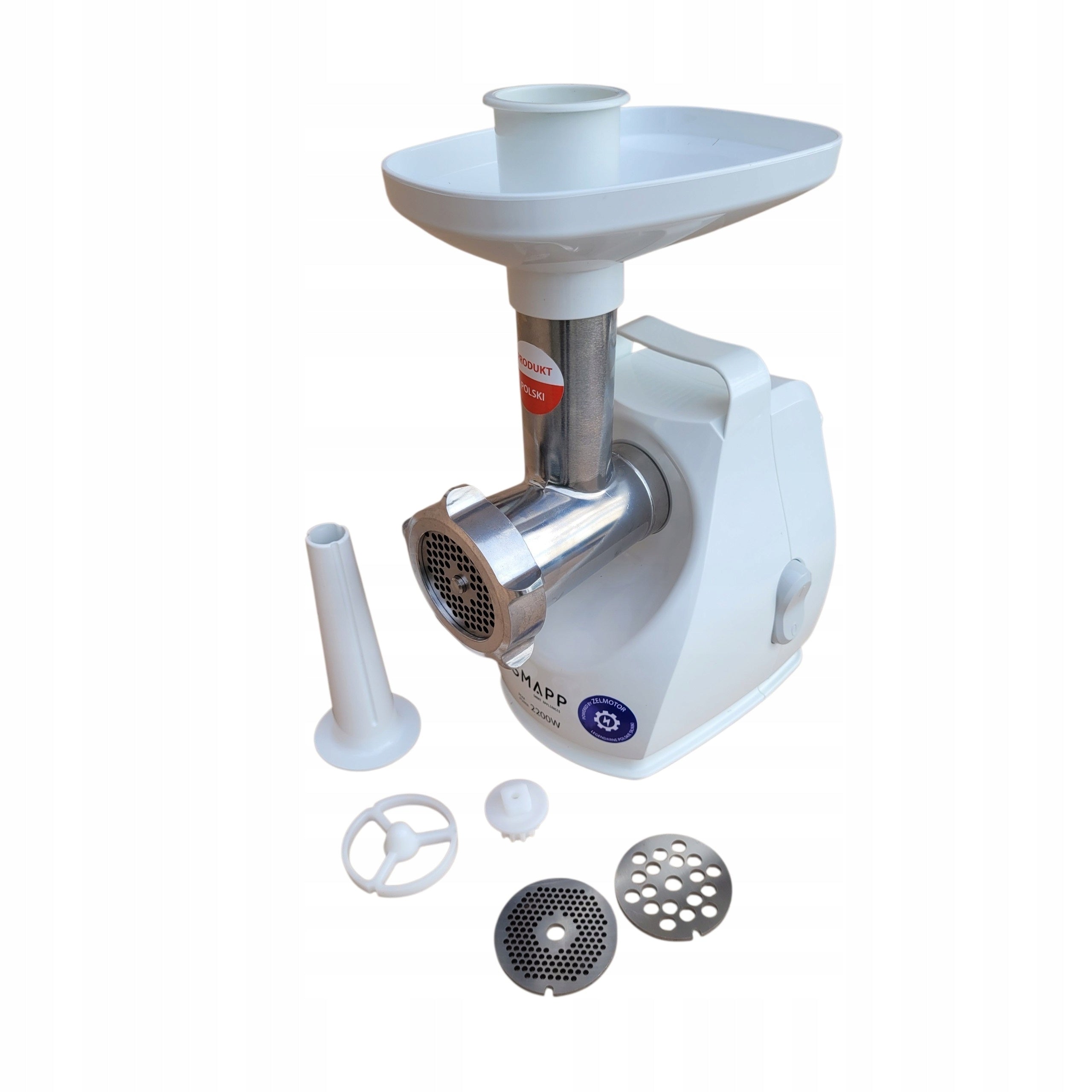 SMAPP Meat Grinder 2200W Strong and Durable, Food Processor White Packaging status original