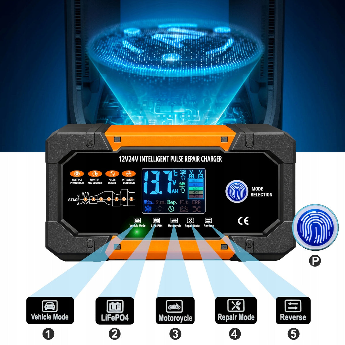 SMART 7in1 Battery Rectifier with 12V 24V Automatic Repair Function Brand no brand